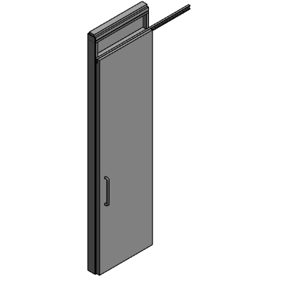 Wall Moveable Haworth Enclose Single Sliding Door Solid Transom