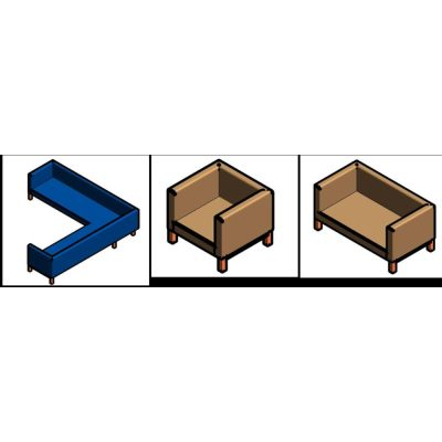Sofa in 3d for revit