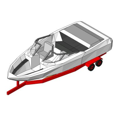 Motorboat with Trailer