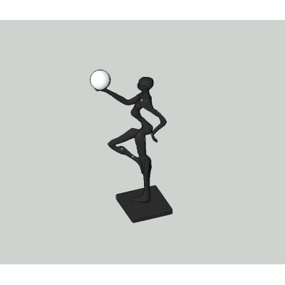 Abstract figure sculpture with sphere