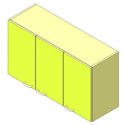Basic 3-Door Kitchen Cabinet