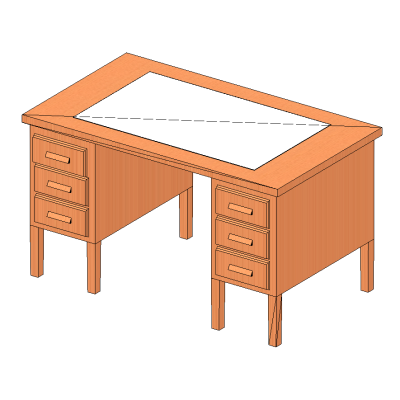 Sleek Workspace Desk with Ample Storage