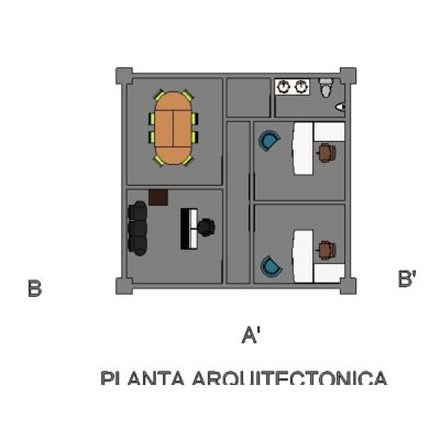 Architectural floor of a small office