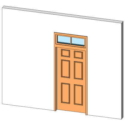 6 panel door w transom