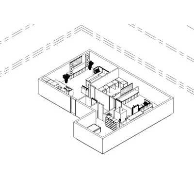 3d apartment with furniture