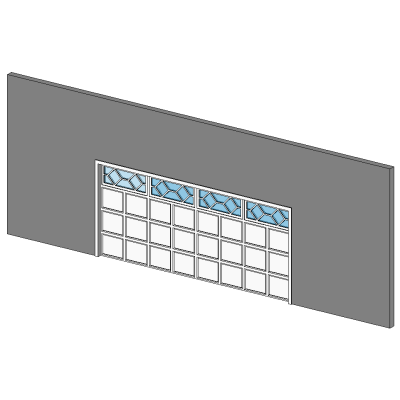 Sectional Garage Door with Patterned Windows