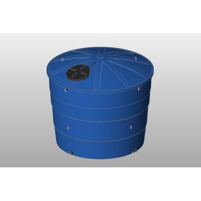 Water tank 7500 to 15000 L parametric
