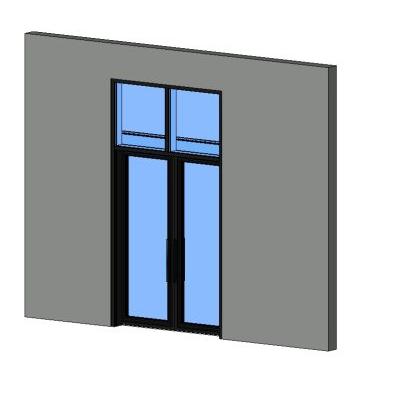 Sliding Glass Door with Transom