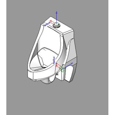 Urinal with Cistern Button