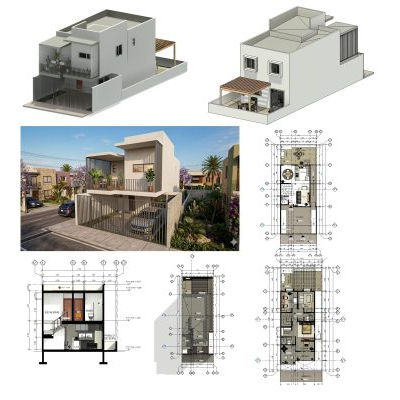 Two-Story Mexican House with Terrace and Grill Area