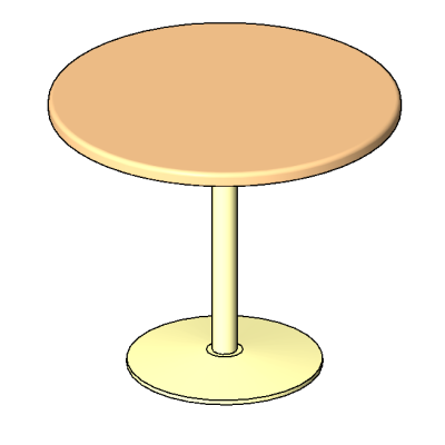 Round bar table with modern pedestal
