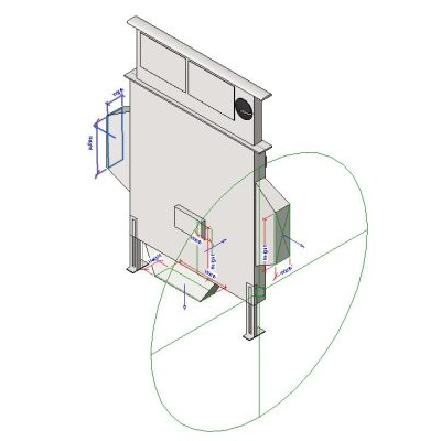 Extractor kitchen base cabinet
