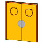 Round Oculus Double Door