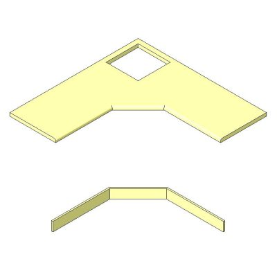 Kitchen countertop corner