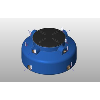 Water tank 310 L with detailed lid