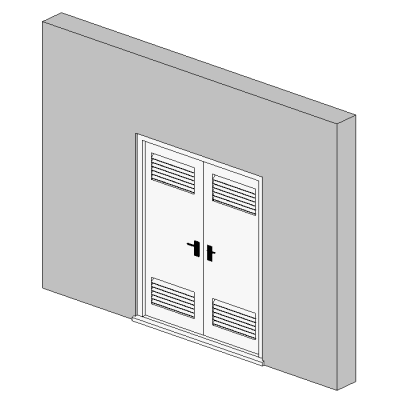 Flush Door with Louvers 2218