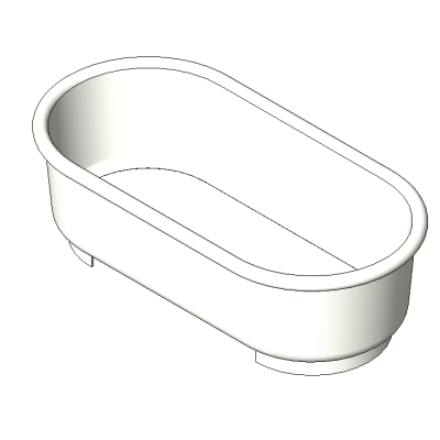 Freestanding bathtub modern oval design