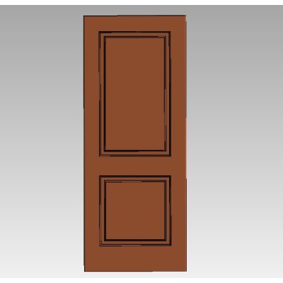 Front door 5498 3 Single-leaf door with 2 classic panels