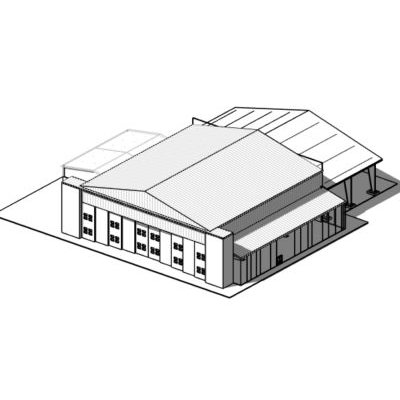 Aircraft hangar for small airplanes