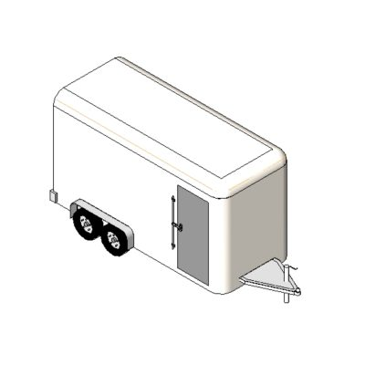 7 'x 16' enclosed trailer with side door