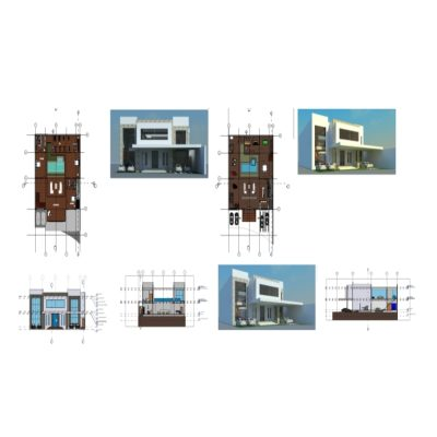 Architectural project of a single-family house