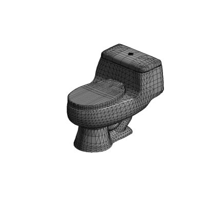 Toilet one piece generic arctic model