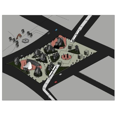 Square in train station