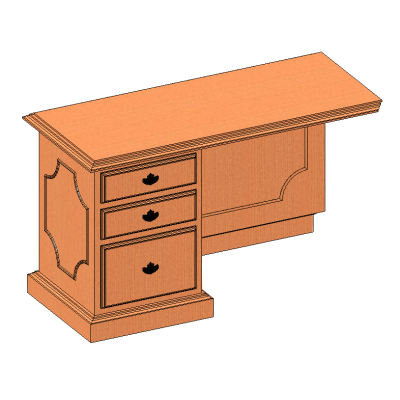 Compact Office Desk 1252x508 with Storage