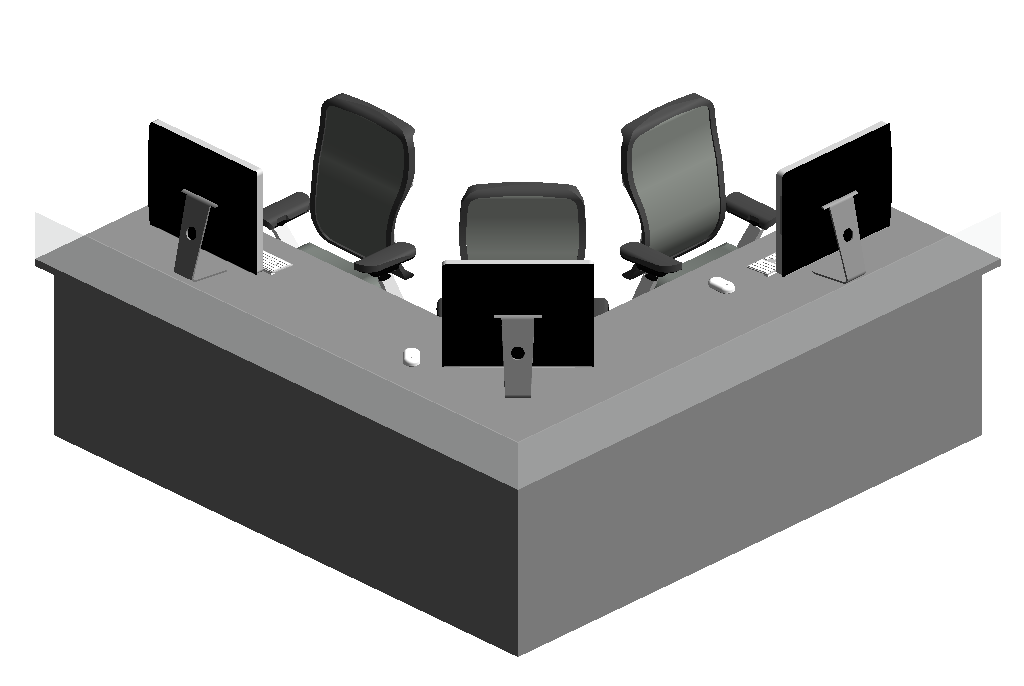 Office Desk - Tripple