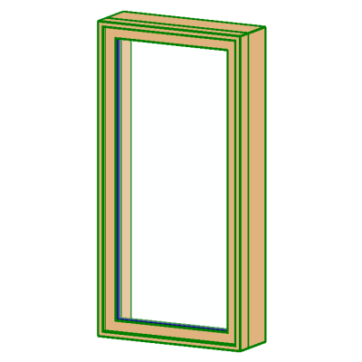 Minimal Fixed Window with Slim Wood Frame