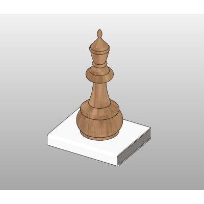 Wooden Chess Piece Decor