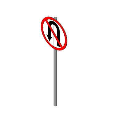 Prohibit Turns Sign