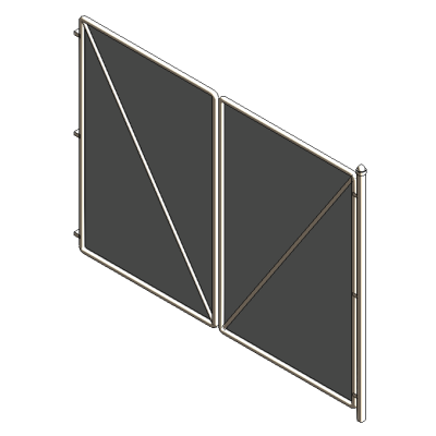 Fence Temp Chainlink Gate-Double