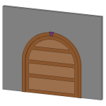 Elegant Arched Garage Portal
