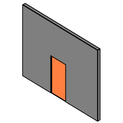 Single flush door modern flat panel