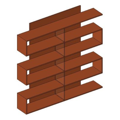 Bookstore bookshelf with modern display