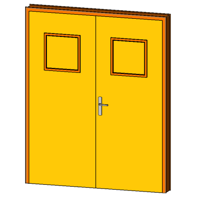 T-Shaped Oculus Double Door