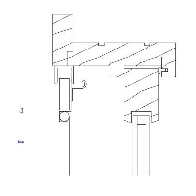 Wooden Sliding Door Detail 2D