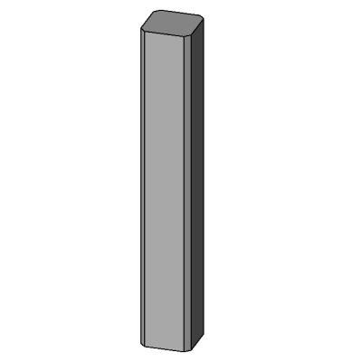Poteau chanfreine