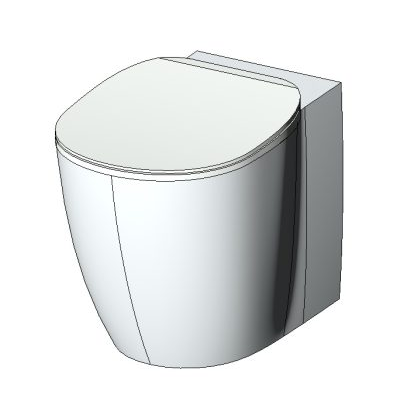 Back-to-wall toilet modern compact
