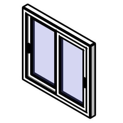 Sliding window 1.00 m. width