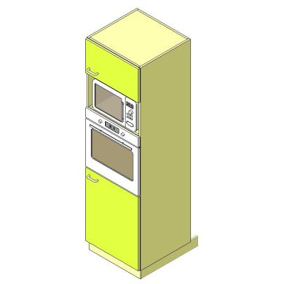 Kitchen cabinet with modern appliance tower