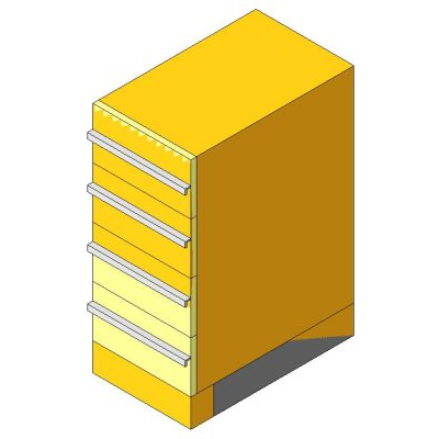 Modern Kitchen Base Cabinet with 4 Drawers