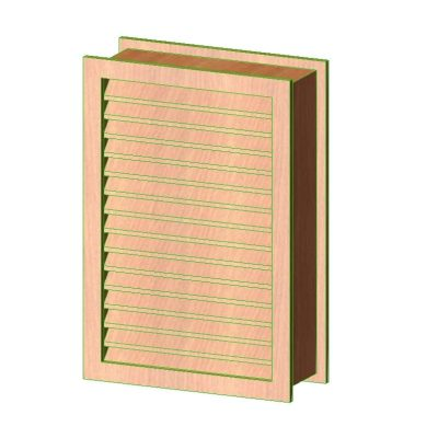 Louvered shutter modern wood panel