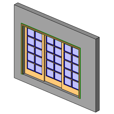 Sleek Triple Glass Sliding Door