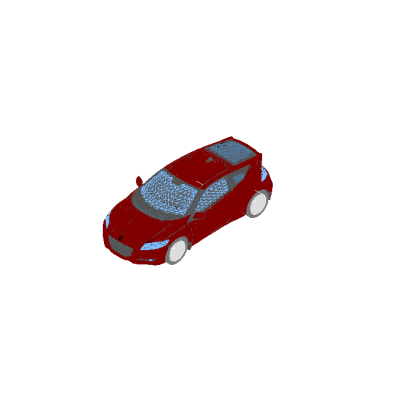 Red Compact Car