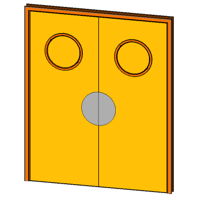 Round Oculus Double Door
