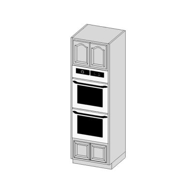 Oven cabinet tower with 2 modern ovens