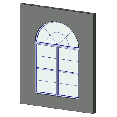 Arched window with parametric fanlight