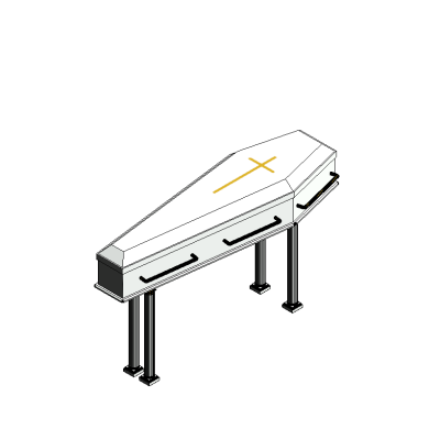 Modern White Casket